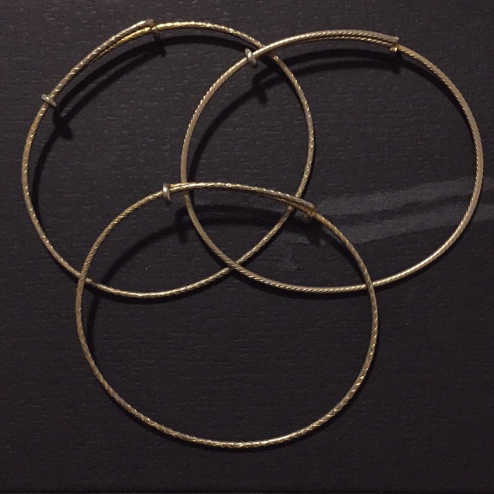 Alex and ani shiny gold set of 3 bangles
